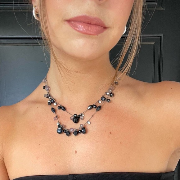 Beautiful vintage stone layered necklace - Picture 1 of 4